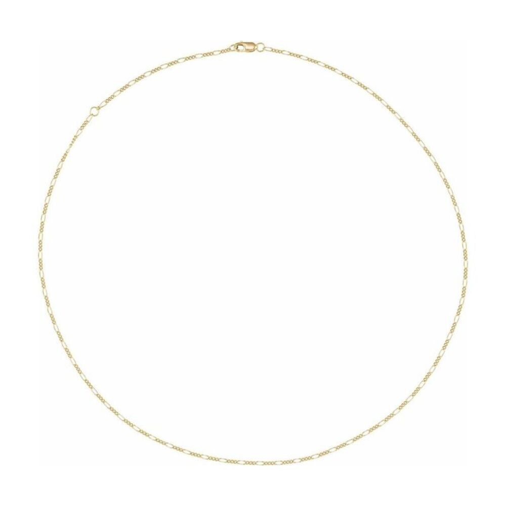 1/20 14K Yellow Gold-Filled 1.5 mm Figaro Chain Necklace, 16-18 Inch - Picture 2 of 5